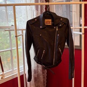 Levi's Women's Black Leather Moto Jacket